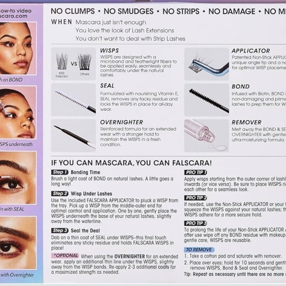 KISS Falscara Starter Kit Deluxe Lash Extension Kit 36 Lash Clusters - Picture 5 of 6